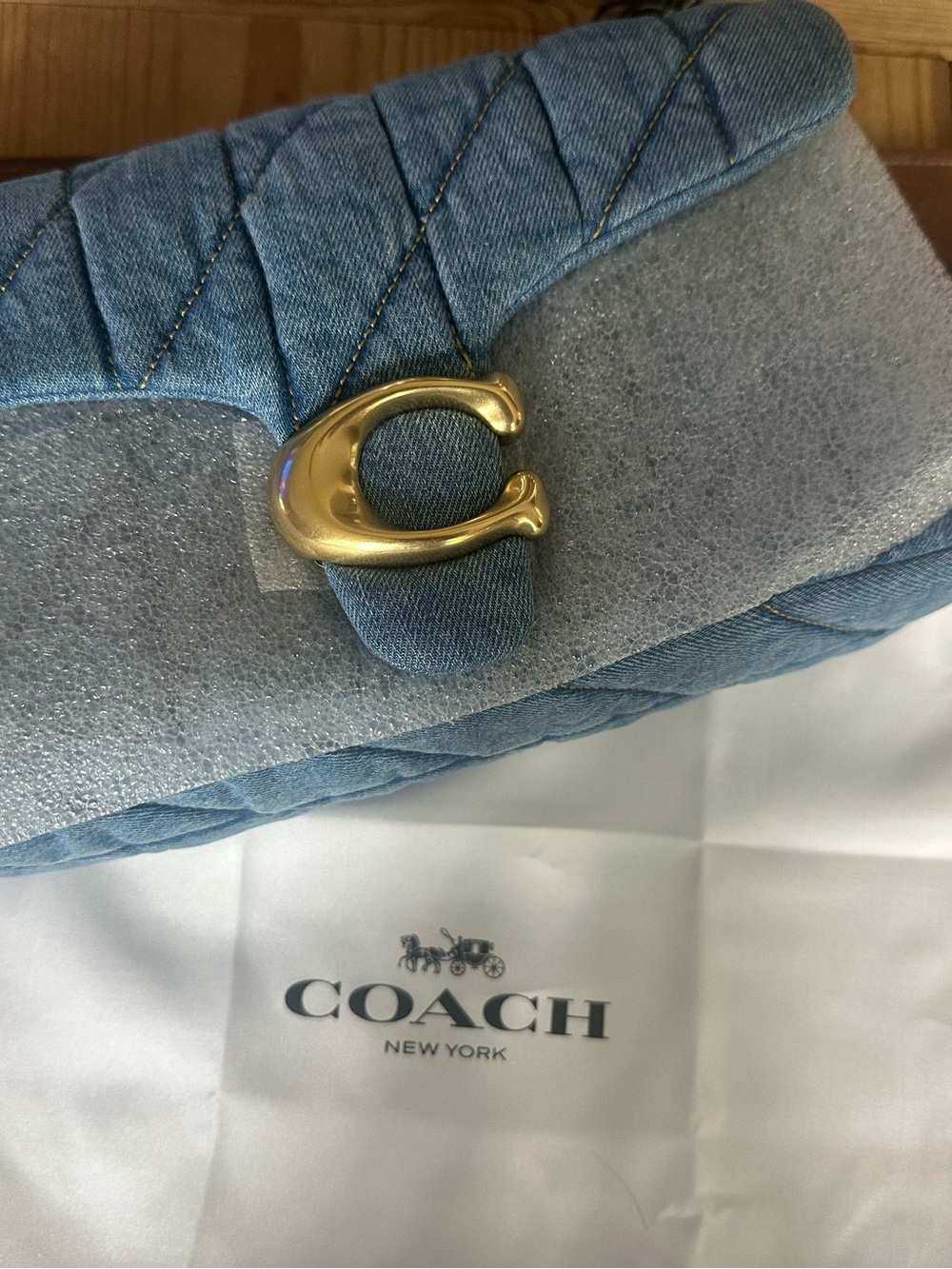 Coach Quilted Denim Tabby 26 Bag NWT